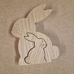 Interlocking bunny Oak Veneer