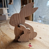 Interlocking bunny Oak Veneer