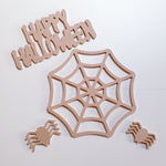 Halloween spider web hoop.