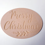 Merry Christmas oval door plaque