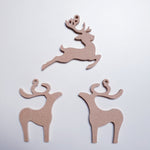 Plain Reindeer hangers set of 3