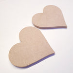 Plain mdf hearts, pack of 10, mdf blanks, craft shapes