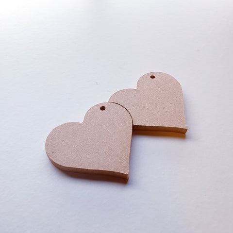 Joining hearts, 50mm tall, packs of 5 pairs or 10 pairs, mdf blanks, craft shapes