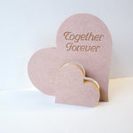 Valentines Together Forever interlocking freestanding stacker, 18mm thick x 150mm tall, mdf blanks, craft shapes