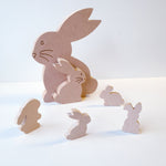 Interlocking bunny and friends