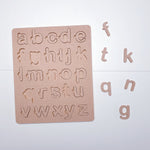 Alphabet puzzle boards.