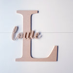 Large personalised letter with script name.