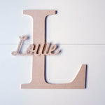 Large personalised letter with script name.