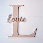 Large personalised letter with script name.