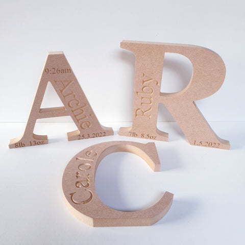 FREESTANDING ENGRAVED LETTERS